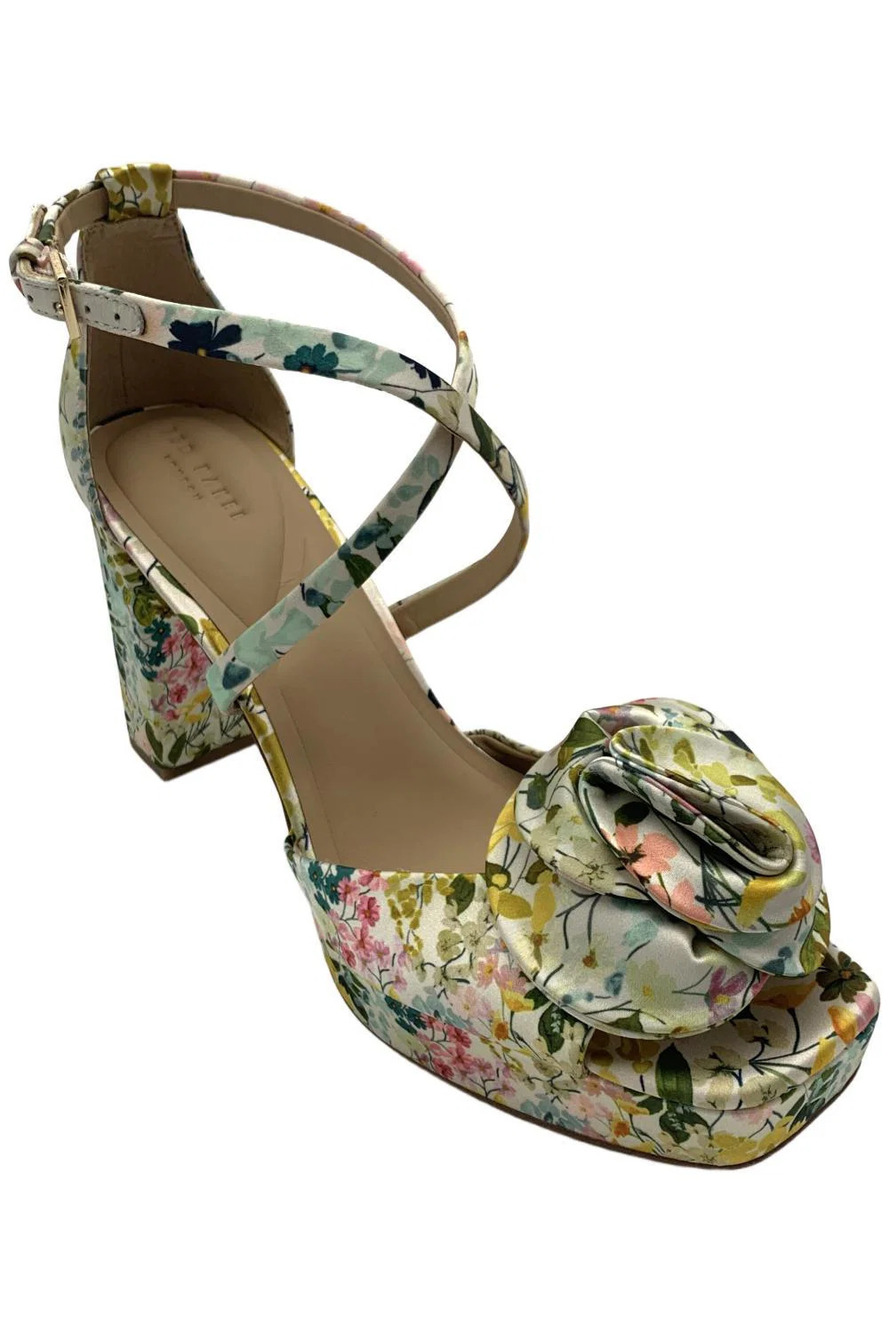 Ted Baker Women's Maddy Sandal Heels Multicolor Floral Print - Medium